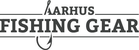 Aarhus Fishing Gear logo med fiskekrog integreret i bogstavet A.